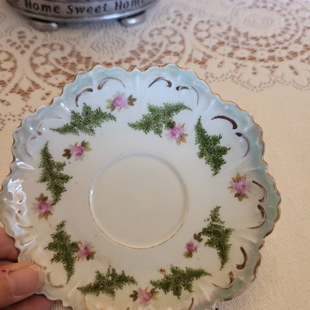 Vintage MZ Austria Floral Saucer Plate/Trinket Dish EUC - Picture 4 of 6